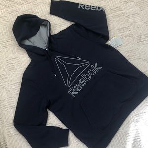 NWT Reebok pullover hoody navy & gray Size Large